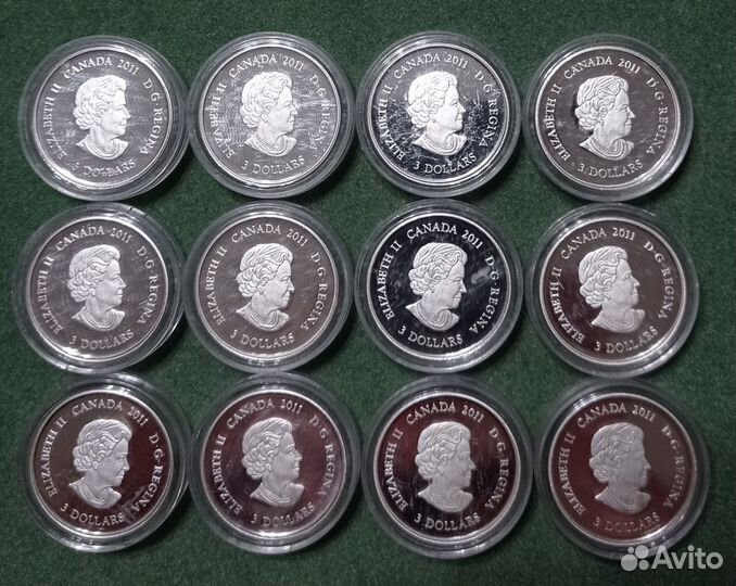 Монеты Канада 2011 Камни рождения Серебро