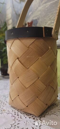 Корзина плетеная для ягод / интерьерная новая