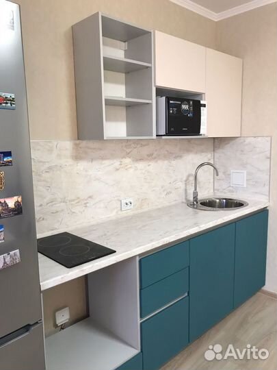 Кухонный гарнитур. Кухня без ручек ксп:16131