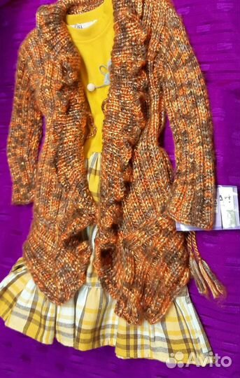 Кардиган для девочки ручной вязки