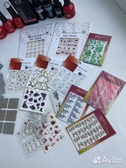 Все для маникюра набор (гель-лак, наклейки)