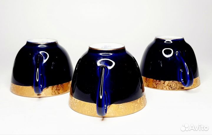 Чайные чашки кобальт лфз 3шт