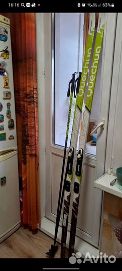 Лыжи палки ботинки