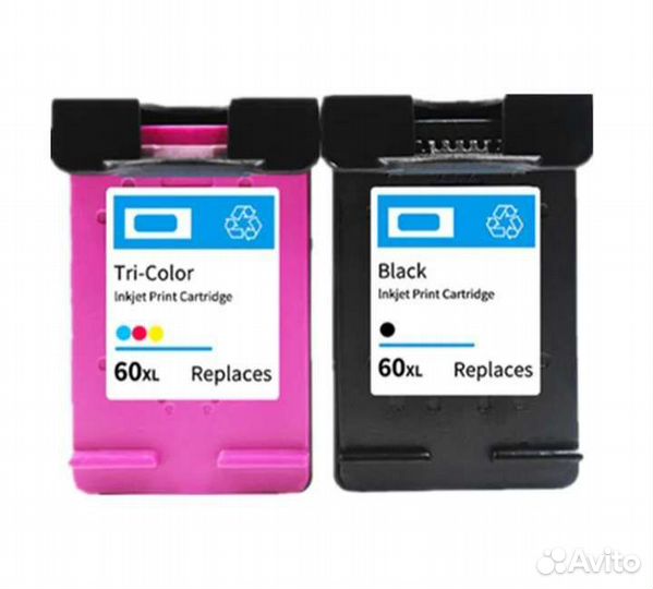 Картриджи чёрный и цветной для HP 60, HP 60 XL