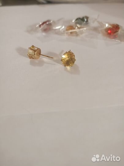 Серьги двойные шары и гвоздики