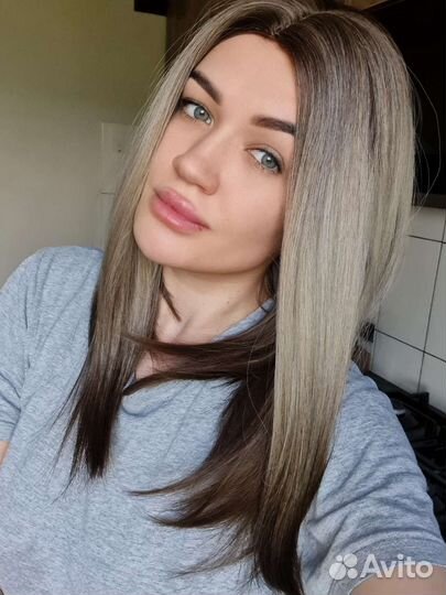 Парик каре блонд