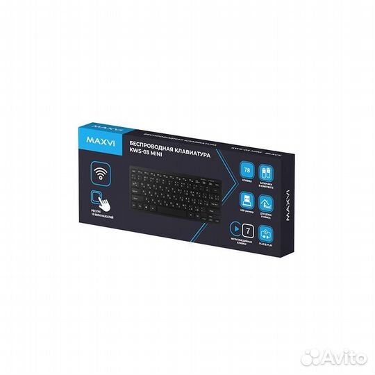 Беспроводная клавиатура Maxvi KWS-03 mini black