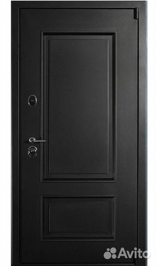 Дверь с терморазрывом Муар коричневый с филенками