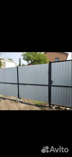Ворота с калиткой распашные