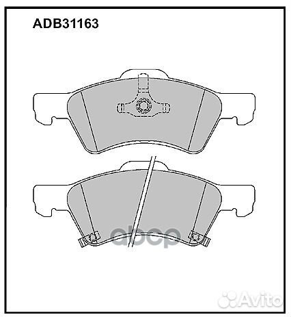Колодки тормозные дисковые перед ADB31163 A