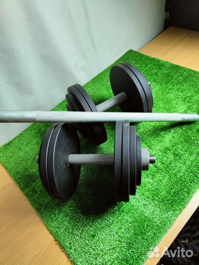 Гантели разборные 2х20кг +переходник