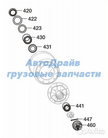 Ремкомплект ступицы ступицы бпв 0980102170