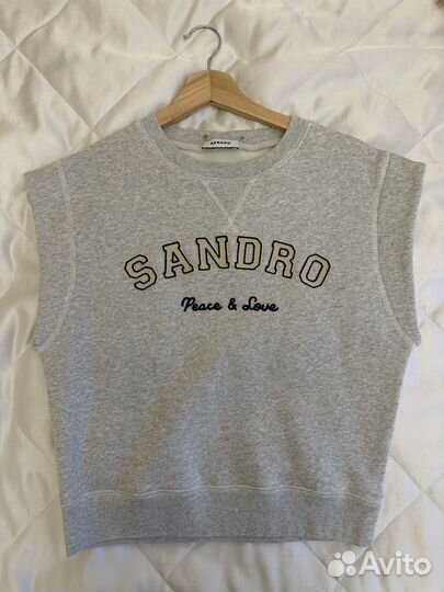 Жилетка sandro серая S lime maje zara