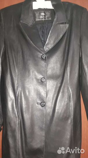 Кожанный лайковый женский пиджак