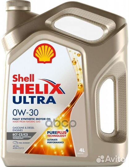 Масло моторное shell Helix Ultra ECT 0W-30 4л