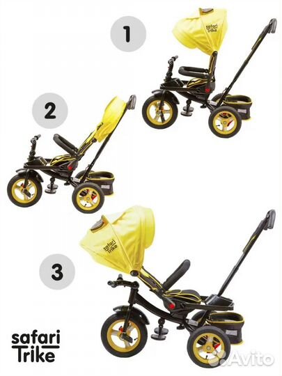 Трехколесный велосипед с родительской ручкой