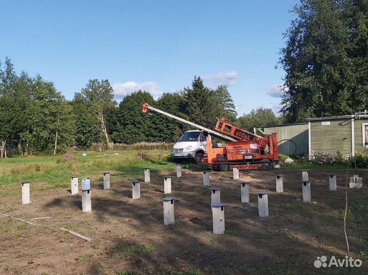 Фундамент на жб сваях под ключ / Жб сваи