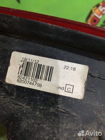 Фонарь правый Renault Logan 1