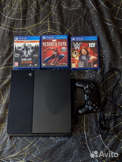 Sony PS4 fat + 3 диска