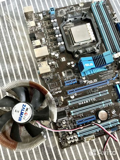 Мат.плата + процессор Х4 965 + кулер Zalman
