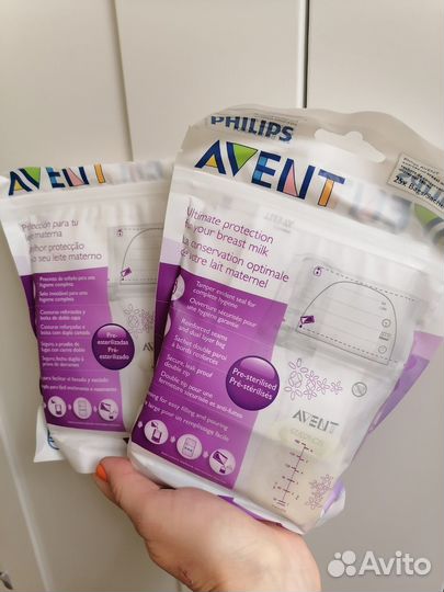 Пакеты для грудного молока avent