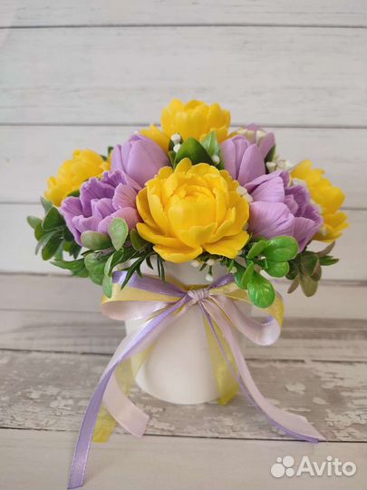 Букет цветов из мыла