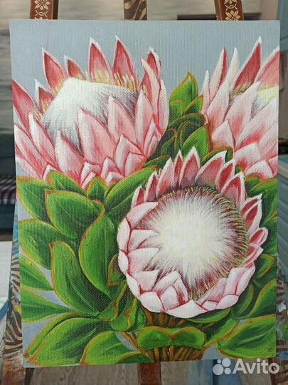 Картины акрилом. Цветы