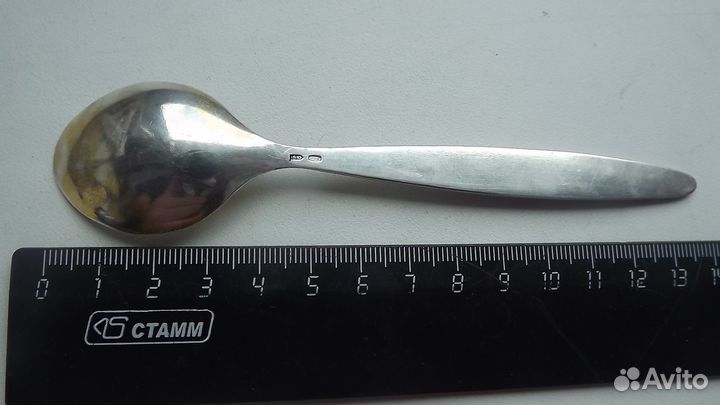 Ложечка 875пр.звезда эмаль позолота вес 15гр