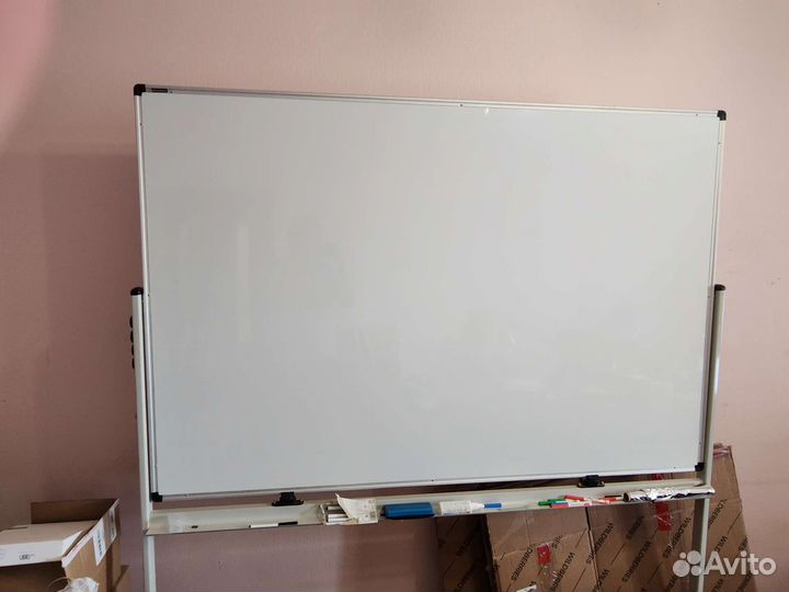 Доска магнитно маркерная, двусторонняя 180х120