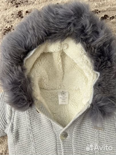 Вязанный комбинезон 0-3 мес