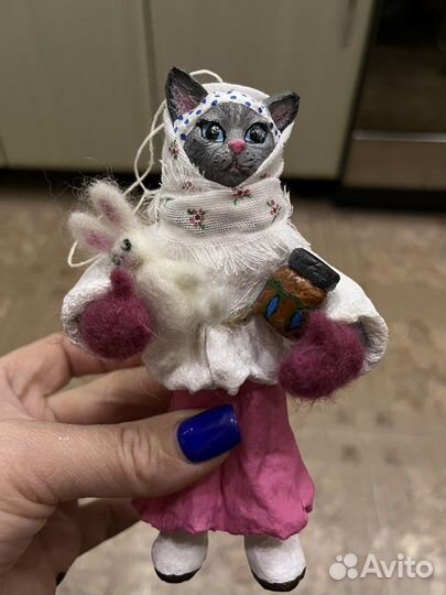 Ватные елочные игрушки