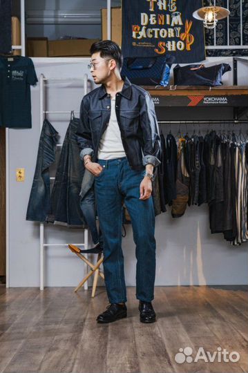 Японские джинсы Graph Zero Green Indigo 13OZ W33