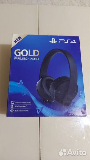 Наушники беспроводные PS4 gold wireless headset