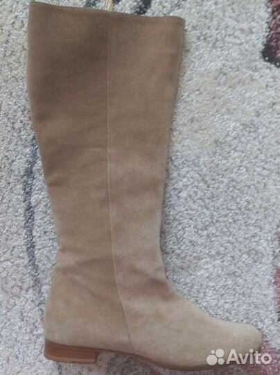 Сапоги Max mara 39 замшевые бежевые, оргинал