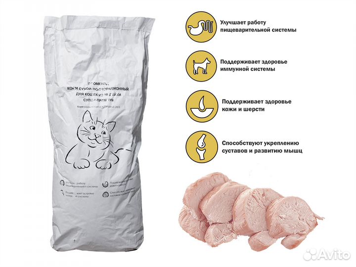 Полнорационный корм для собак и кошек Променад