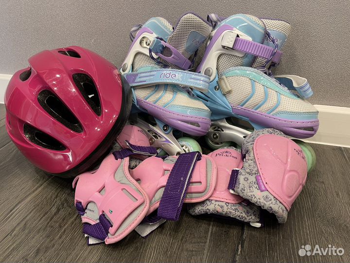 Раздвижные ролики для девочки, р.30-33