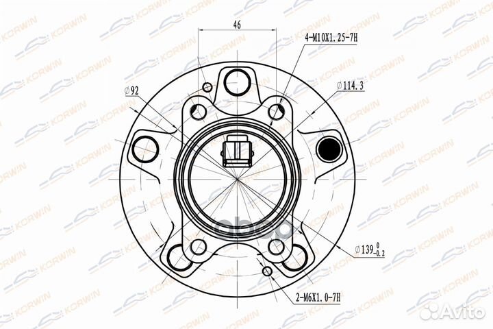 Ступица колеса korwin задняя ABS KIA cerato 08