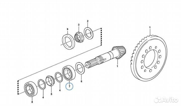 027395 (27395) Подшипник главной пары хвостовика