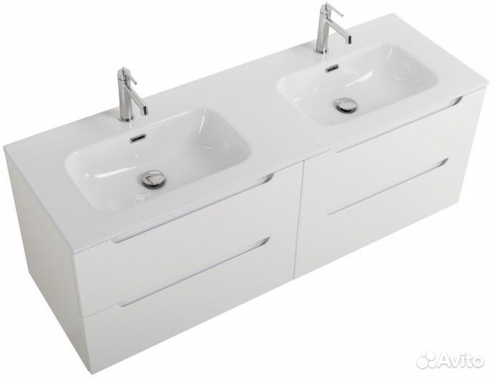 Тумба с раковиной BelBagno Etna 120-4C-BB1200-2-ETL Bianco Lucido