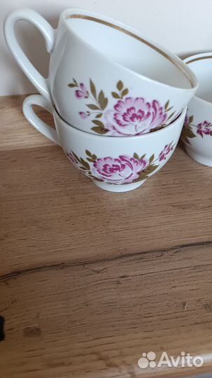 Чайный сервиз СССР пионы