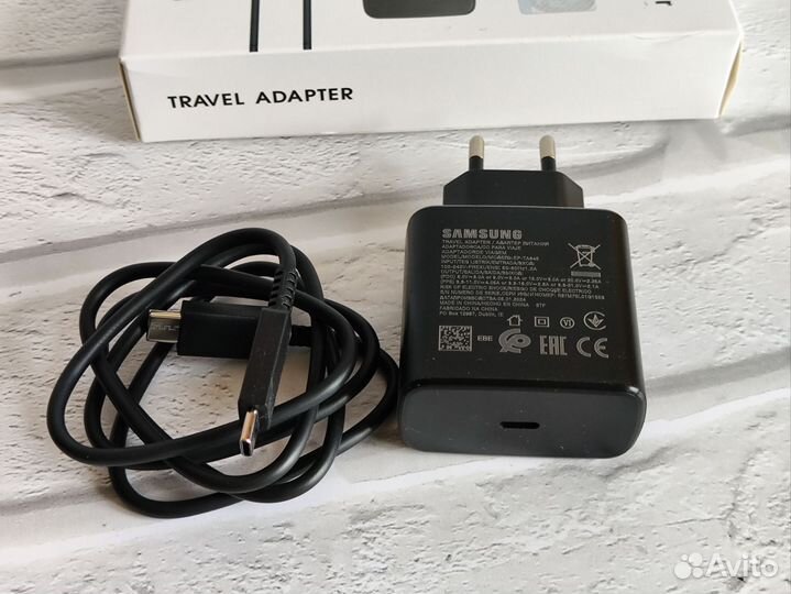 Быстрая зарядка Samsung 45w PD Adapter блок+кабель