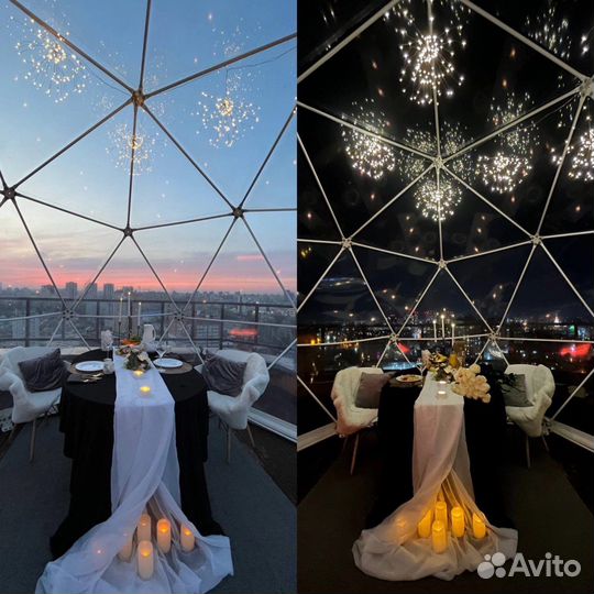 Свидание в теплом куполе с панорамным видом