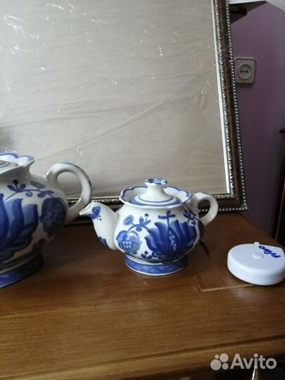 Чайники фаянс 3 штуки в наборе