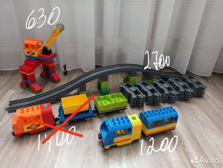 Обн. 15.06 / Lego duplo поезда, рельсы