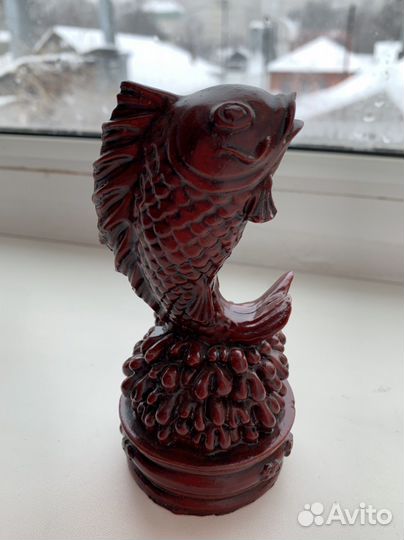 Статуэтка рыба «Карп» фэн-шуй красная