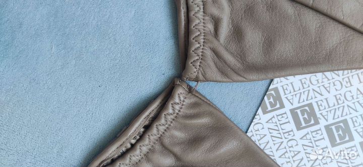 Перчатки женские кожаные 7.5 новые Eleganzza, тауп