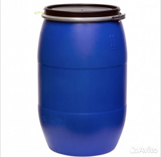 Оптом Бочка пластиковая 160л. с крышкой и хомутом