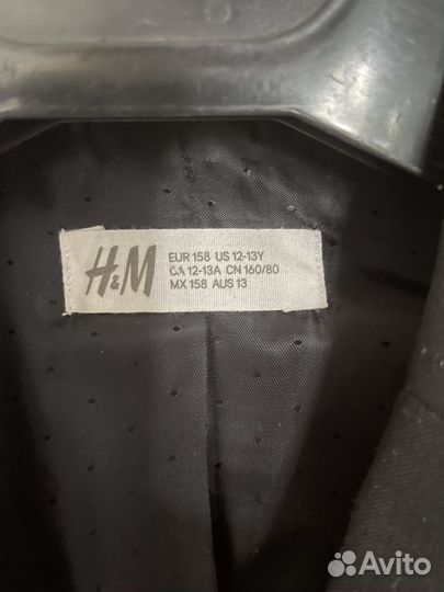Пиджак H&M для мальчика 158 черный