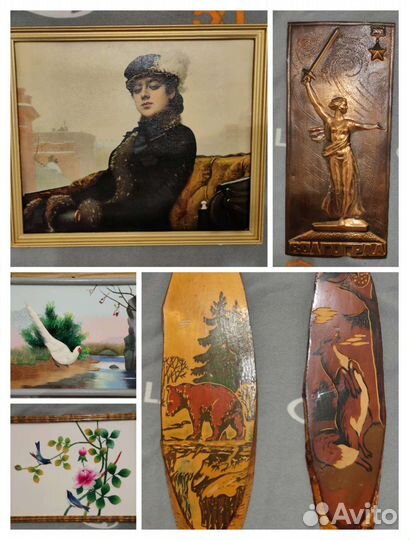 Картины, пано, спил дерева СССР