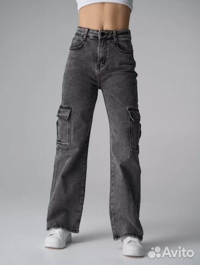 Стильные прямые джинсы для девочки 152 158